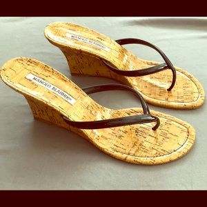 Manolo Blahnik Wedge Sandals